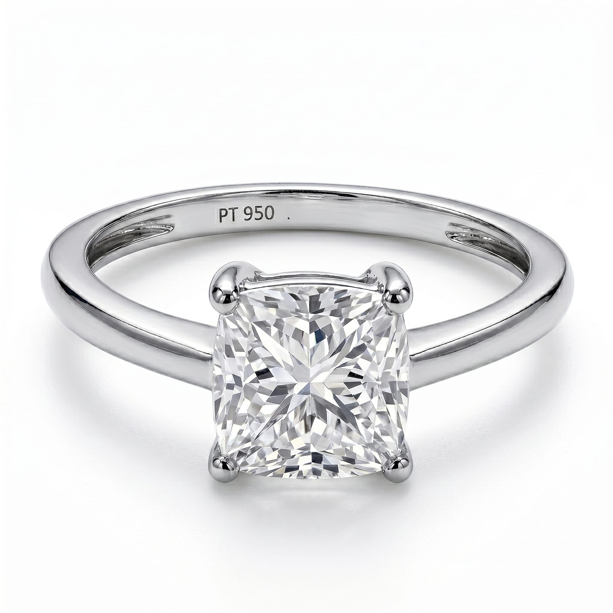 LUXURIANT 2 Carat Lab Grown Diamond Solitaire Ring in 950 Platinum