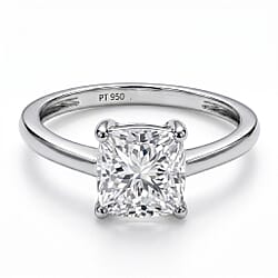 LUXURIANT 2 Carat Lab Grown Diamond Solitaire Ring in 950 Platinum