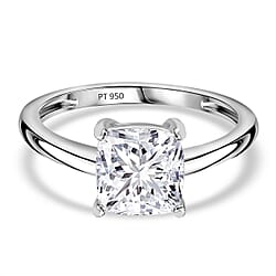 LUXURIANT 2 Carat Lab Grown Diamond Solitaire Ring in 950 Platinum