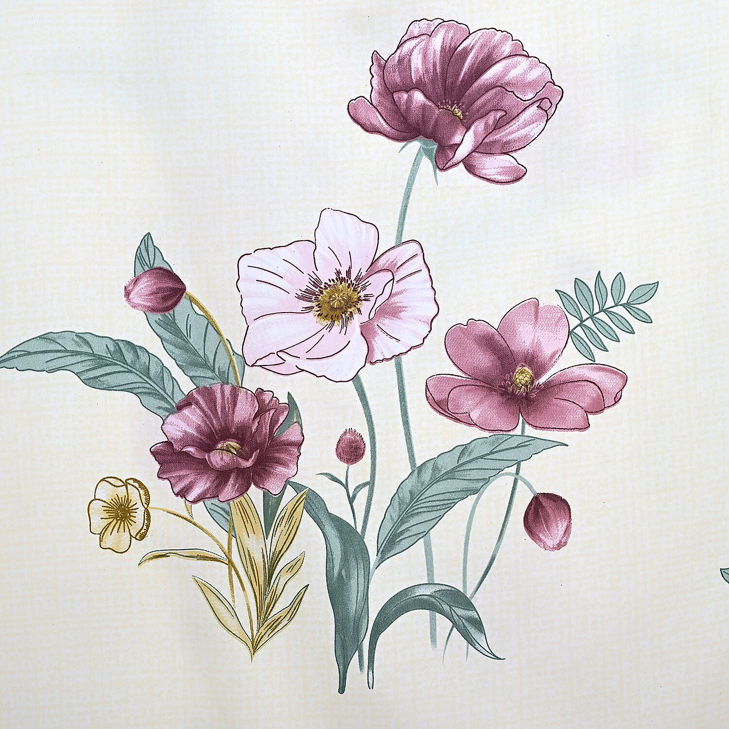 Livmore Printed Micro Dohar (218 x 228 CM) - Cream & Light Purple