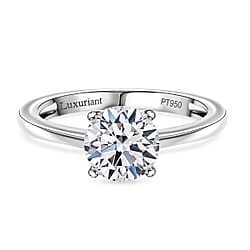 LUXURIANT 2 Carat Lab Grown Diamond Solitaire Ring in 950 Platinum