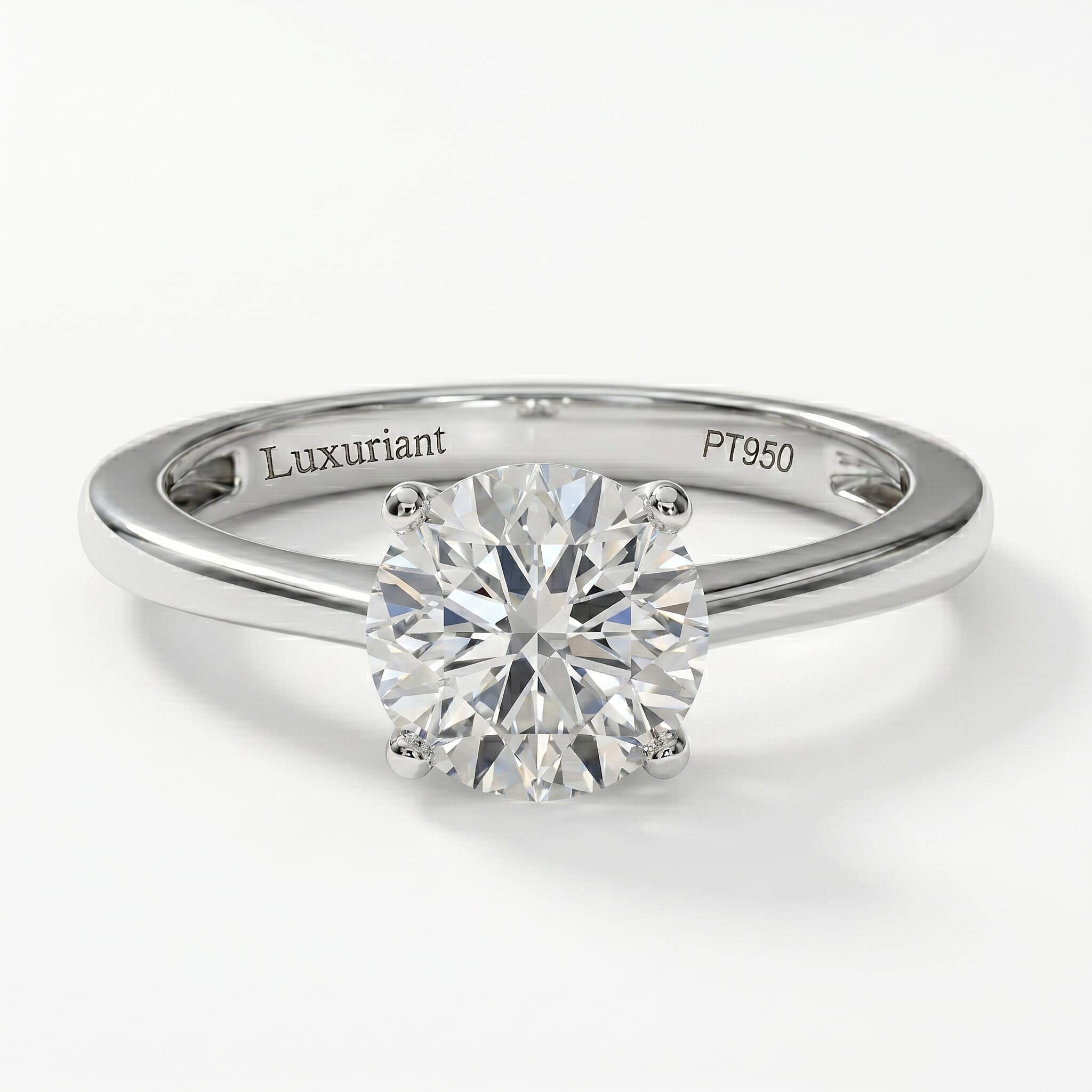 LUXURIANT 2 Carat Lab Grown Diamond Solitaire Ring in 950 Platinum