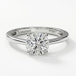 LUXURIANT 2 Carat Lab Grown Diamond Solitaire Ring in 950 Platinum