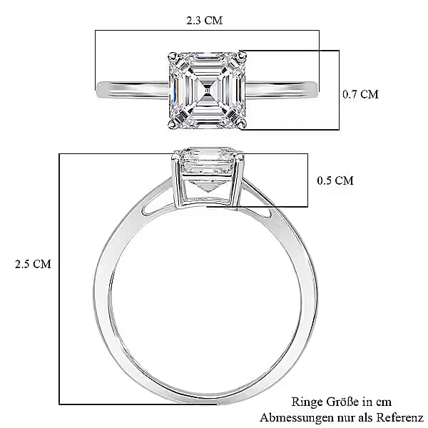 LUXURIANT 2 Carat Lab Grown Diamond Solitaire Ring in 950 Platinum