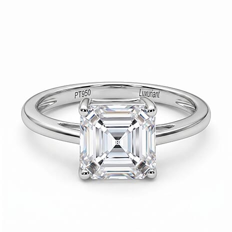 Luxuriant 950 Platinum VS Lab Grown Diamond GH, VS Ring, Platinum Wt.4 Gms  2.040  Ct.