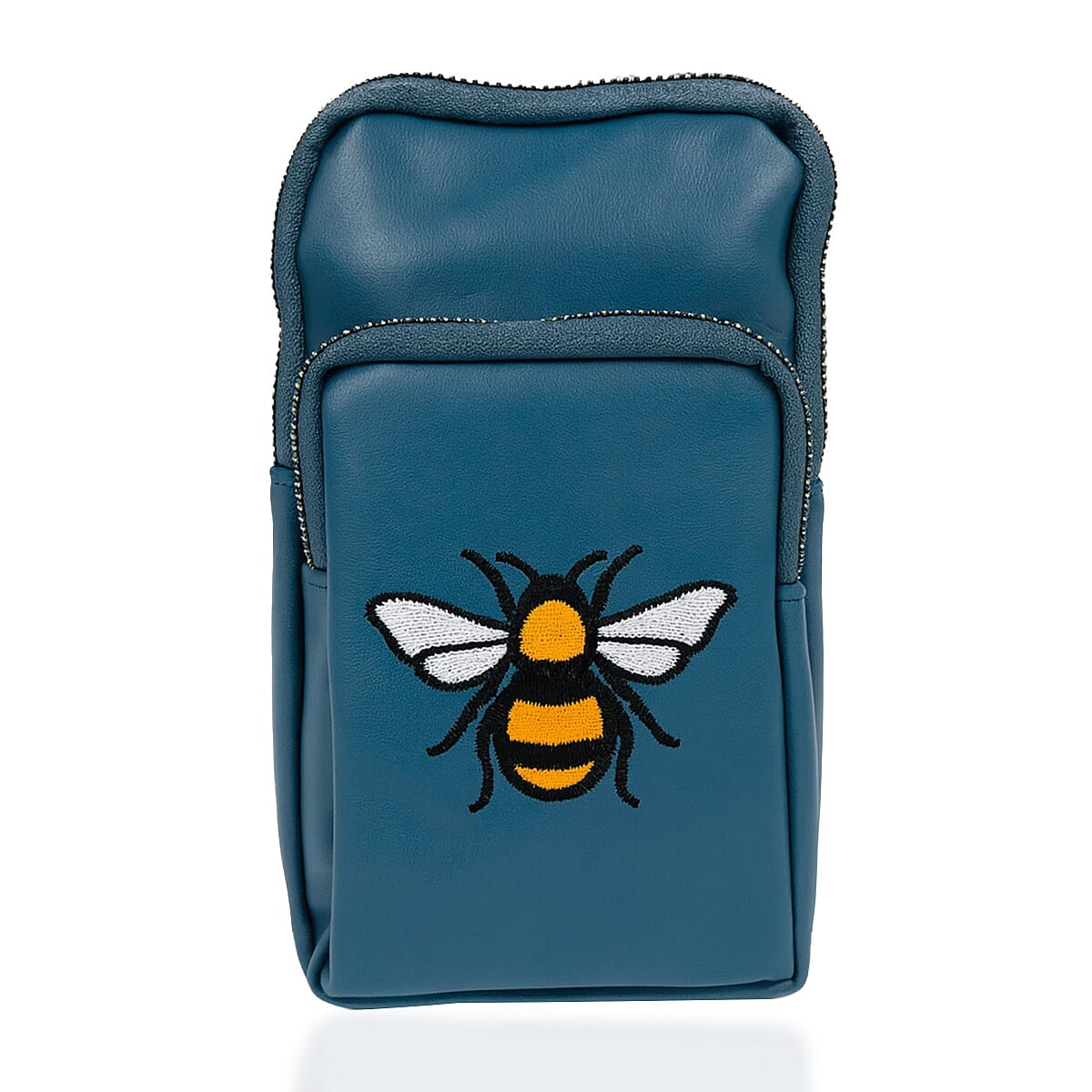 Bumble Bee Phone Crossbody Bag With Adjustable Strap - Teal