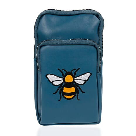 Bumble Bee Phone Crossbody Bag With Adjustable Strap - Teal