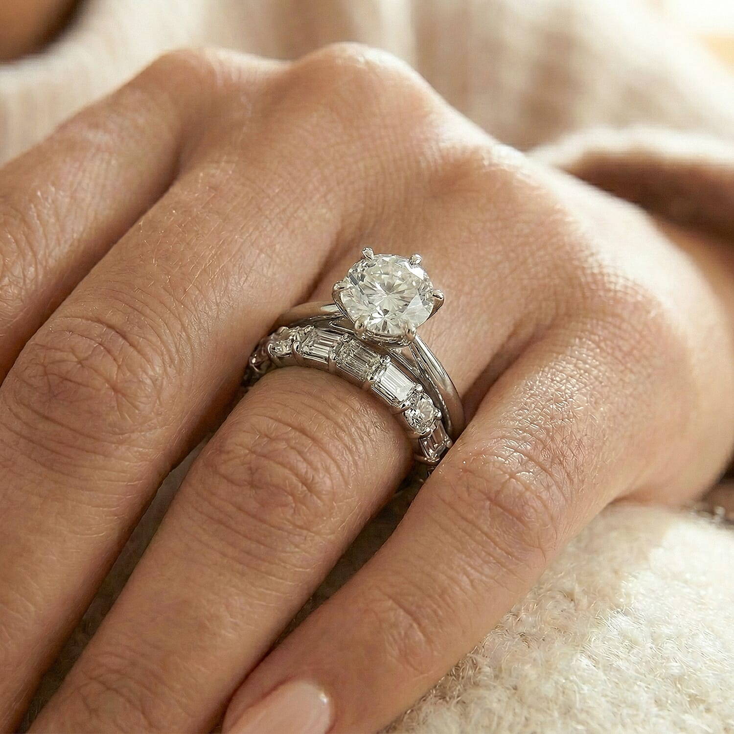 LUXURIANT 3 Carat Lab Grown Diamond Solitaire Ring in 950 Platinum