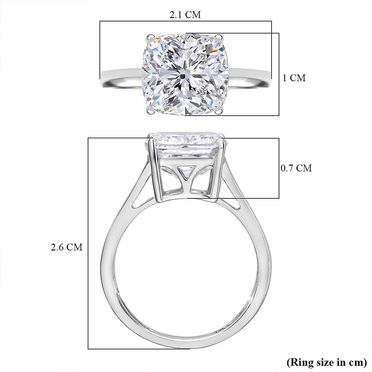 LUXURIANT 3 Carat Lab Grown Diamond Solitaire Ring in 950 Platinum