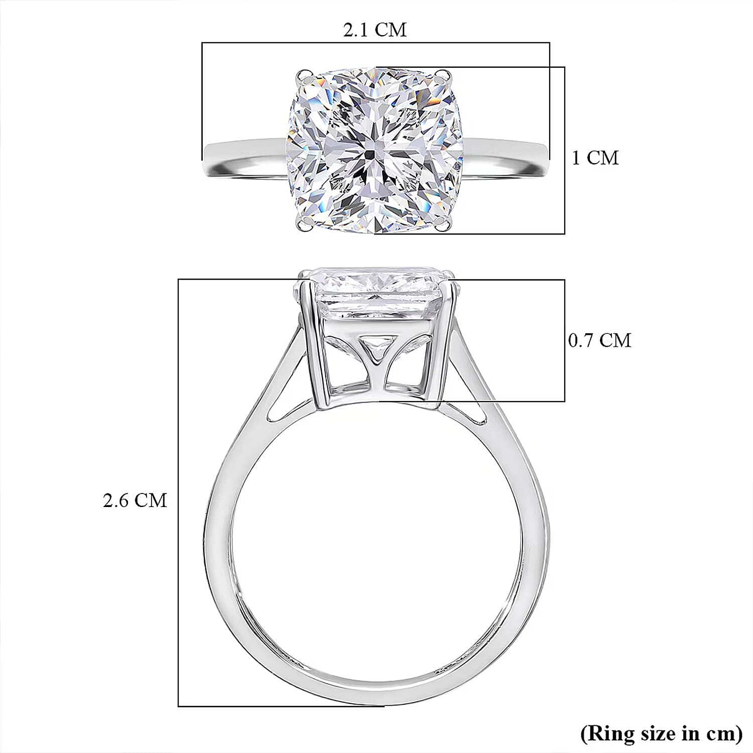 LUXURIANT 3 Carat Lab Grown Diamond Solitaire Ring in 950 Platinum