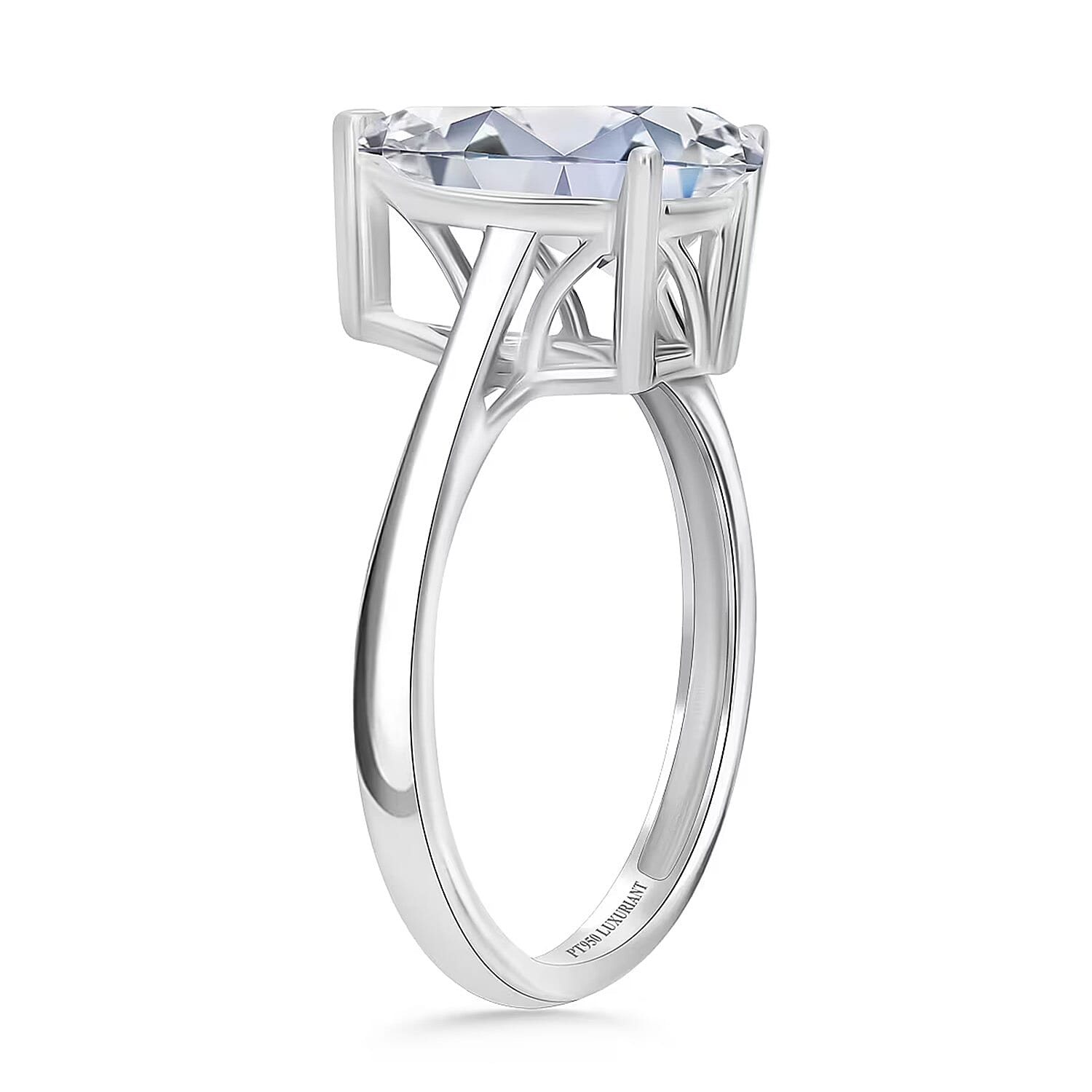 LUXURIANT 3 Carat Lab Grown Diamond Solitaire Ring in 950 Platinum