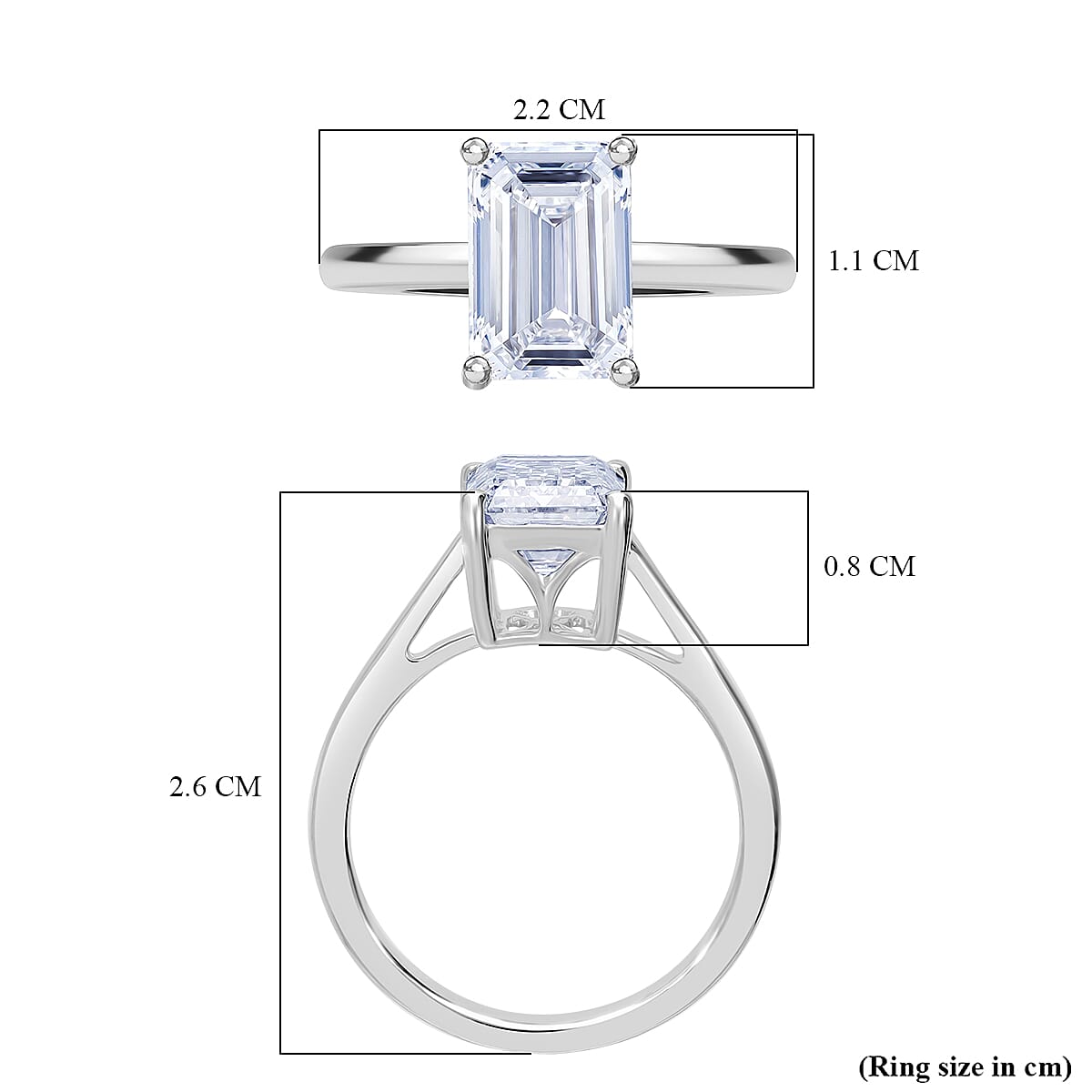 LUXURIANT 3 Carat Lab Grown Diamond Solitaire Ring in 950 Platinum
