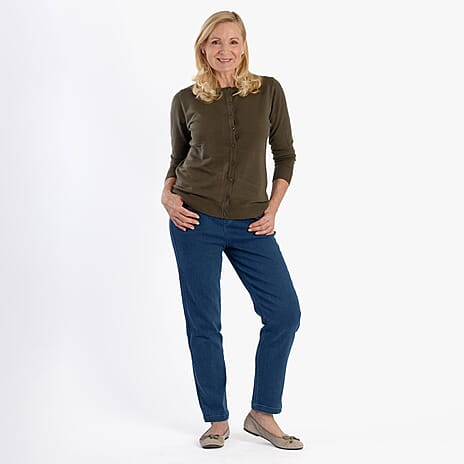 Pure & Natural Straight Leg Denim Jeans (Size 12) - Blue