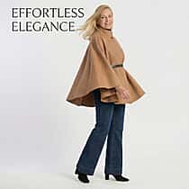 Pure And Natural Classic Cape With Belt (One Size) - Soft Camel