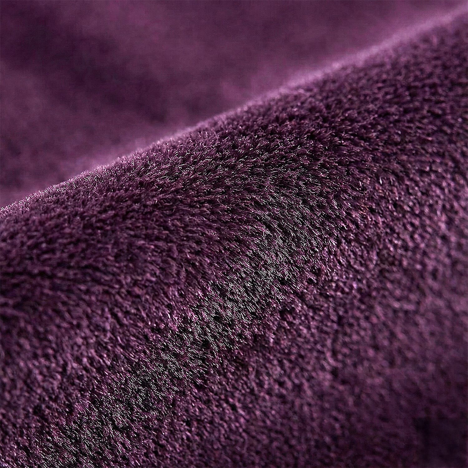 Closeout Offer - Crushed Velvet Ring Top Lined Curtains (66 x 54 inch) - Purple