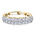 LUXURIANT Lab Grown Diamond Half Eternity Band Ring in Sterling Silver