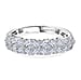 LUXURIANT Lab Grown Diamond Half Eternity Band Ring in Sterling Silver