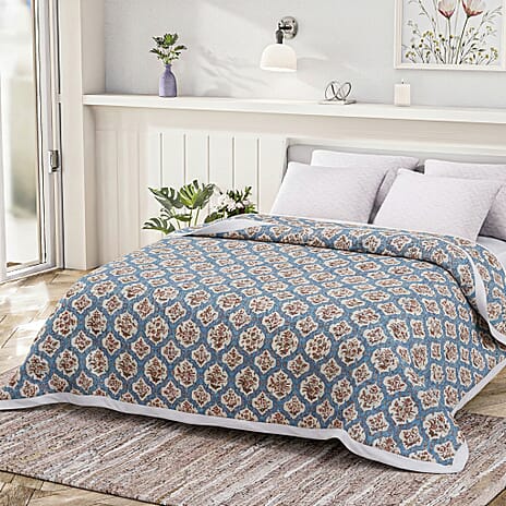 Livmore 4 Season Temperature Regulating Dohar (218 x 228 CM) - Light Blue