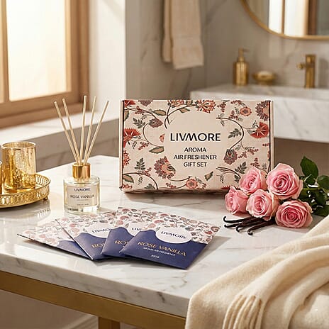 Livmore Rose Vanilla Home Fragrance Set