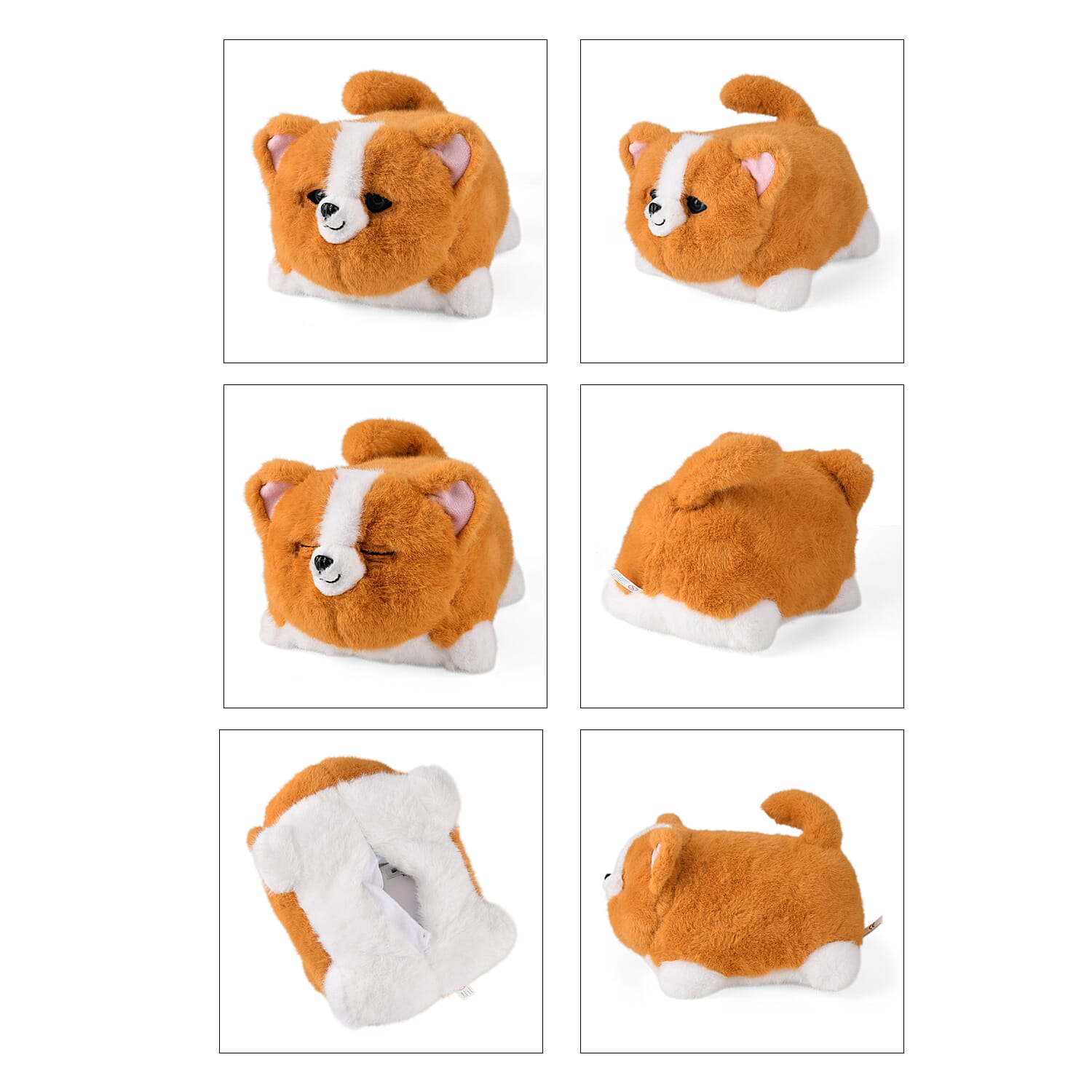 Interactive Corgi Plush with Expressions & Voices - Brown