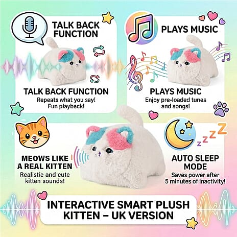 Interactive Companioni Plush with Expressions - Voices - White