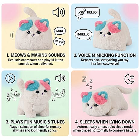 Interactive Companioni Plush with Expressions - Voices - White