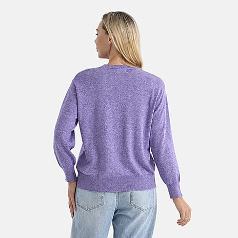 - Maisi 100% Cotton Knitted Jumper (Size XL) - Purple