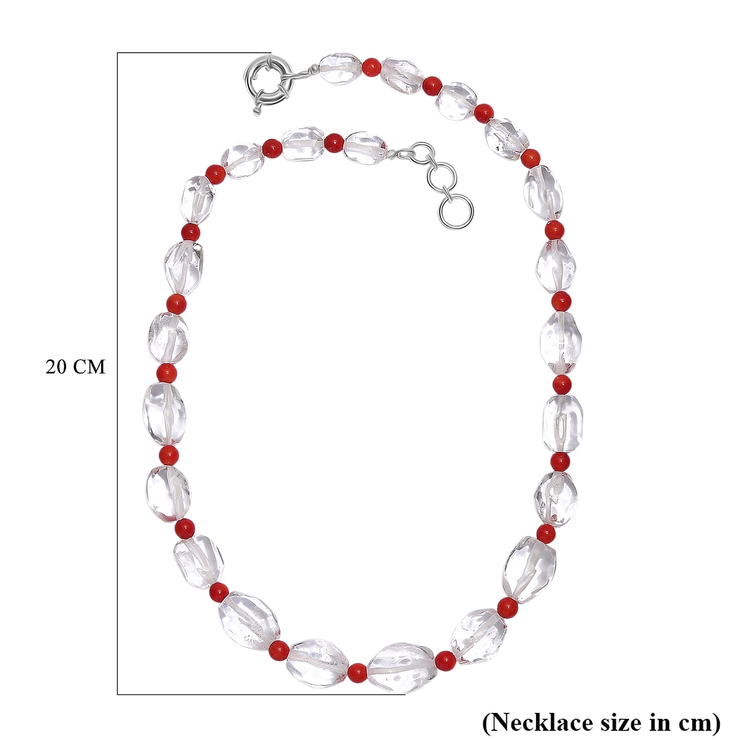 One Time Close Out Deal-  Crystal Necklace (Size 20 - 1 Ext) with Seniorita Clasp in Platinum & Yellow Gold Tone 385.00 Ct.