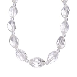 One Time Close Out Deal- Crystal Necklace (Size 20 - 1 Ext) with Senorita Clasp in Platinum & Yellow Gold Tone 385.00 Ct.