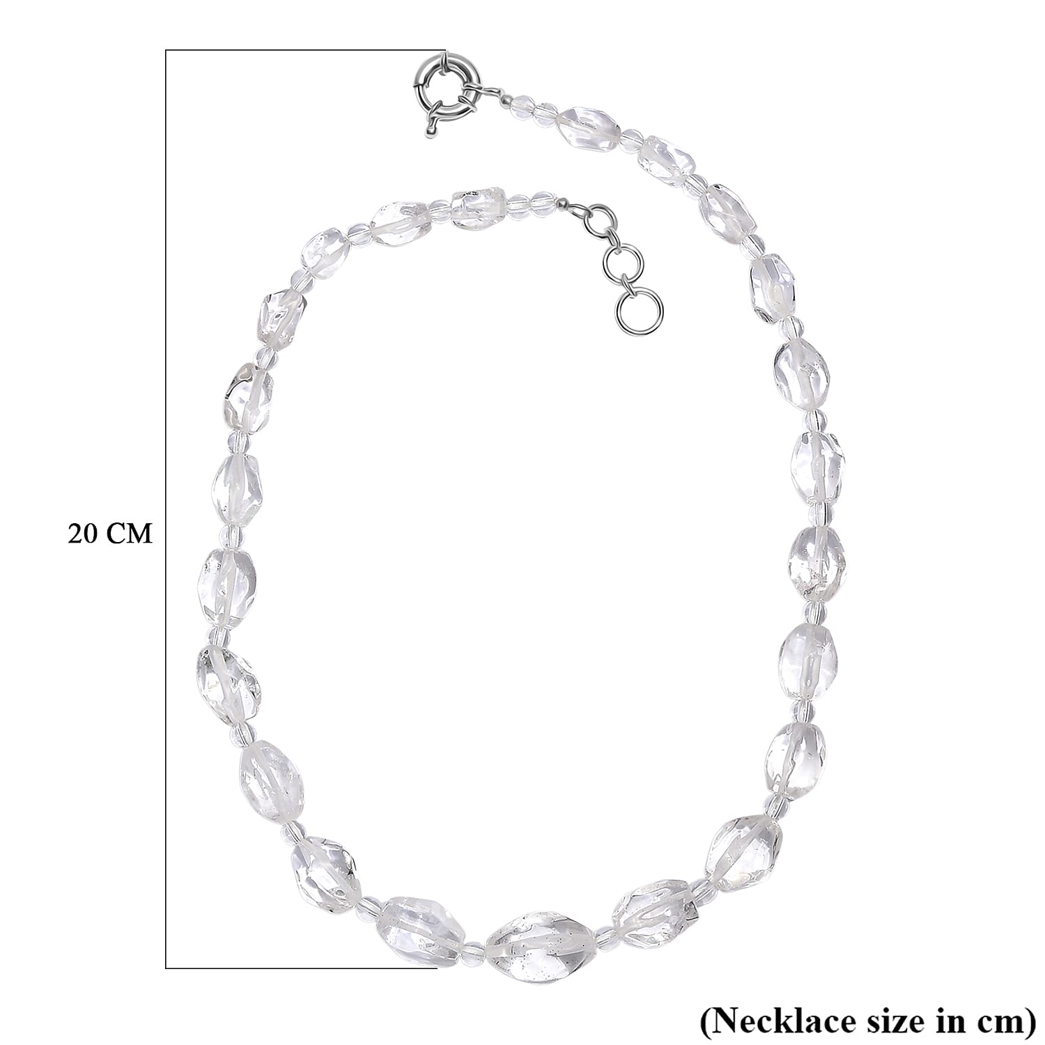 One Time Close Out Deal-  Crystal Necklace (Size 20 - 1 Ext) with Senorita Clasp in Platinum & Yellow Gold Tone 385.00 Ct.