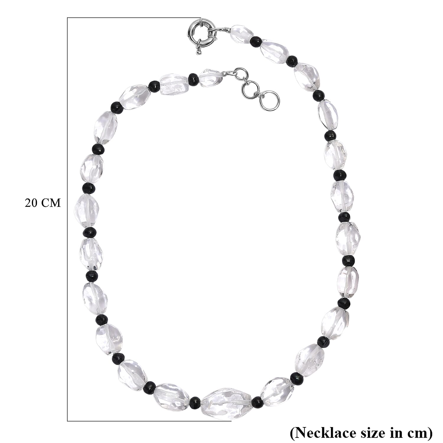 One Time Close Out Deal- Crystal Necklace (Size 20 - 1 Ext) with Senorita Clasp in Platinum & Yellow Gold Tone 385.00 Ct.