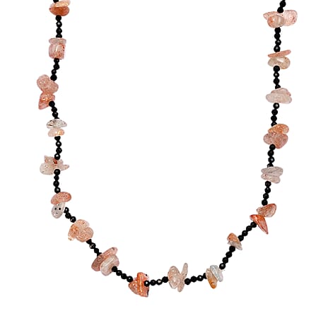 Smoky Quartz & Black Spinel Stone Necklace (Size 36) 280.00 Ct.