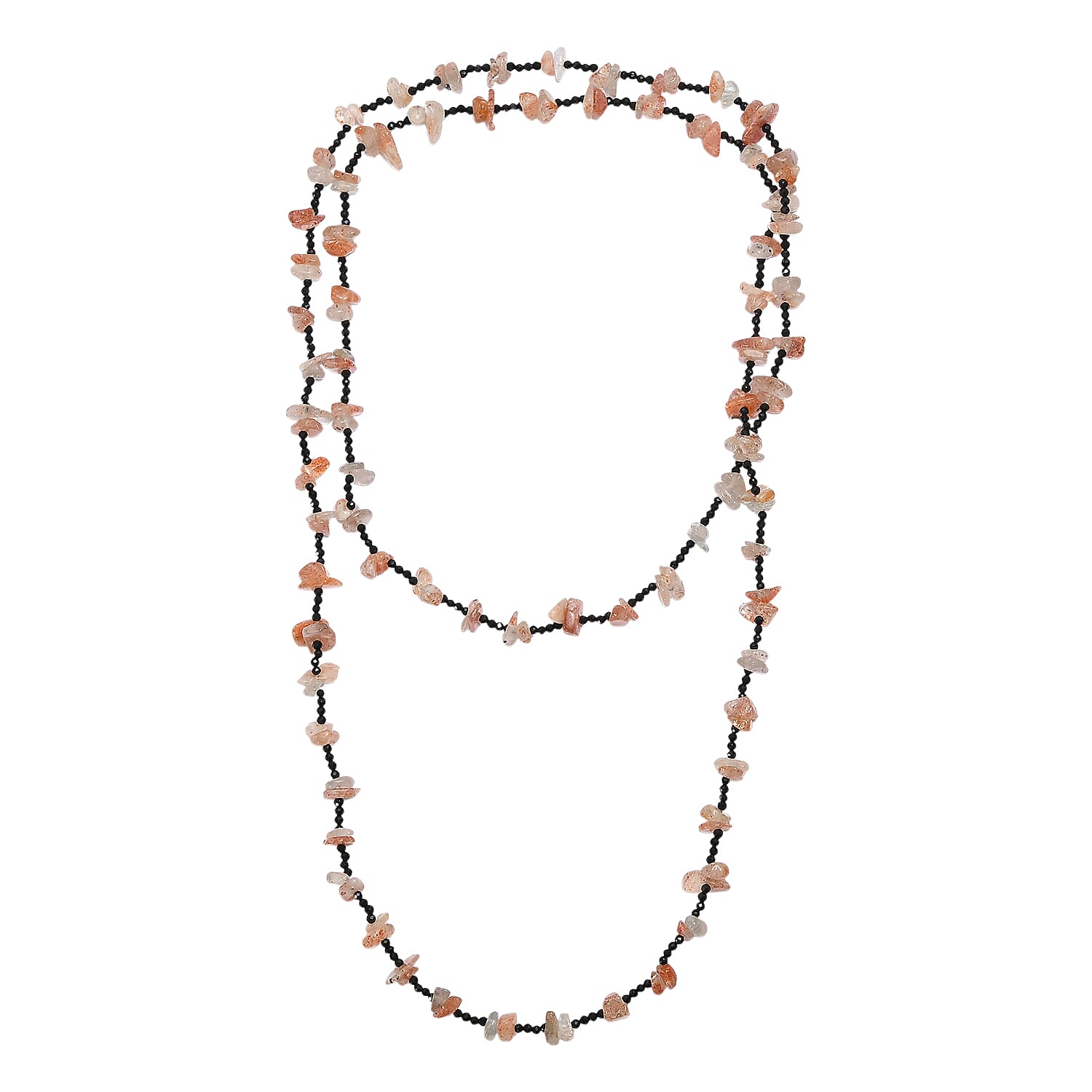 Smoky Quartz & Black Spinel Stone Necklace (Size 36) 280.00 Ct.