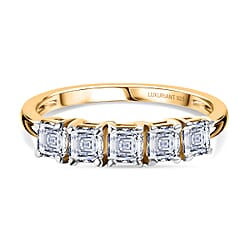 Luxuriant Lab Grown Diamond 5 Stone Ring in Sterling Silver 1.000 Ct.