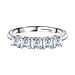 Luxuriant Lab Grown Diamond 5 Stone Ring in Sterling Silver 1.000 Ct.
