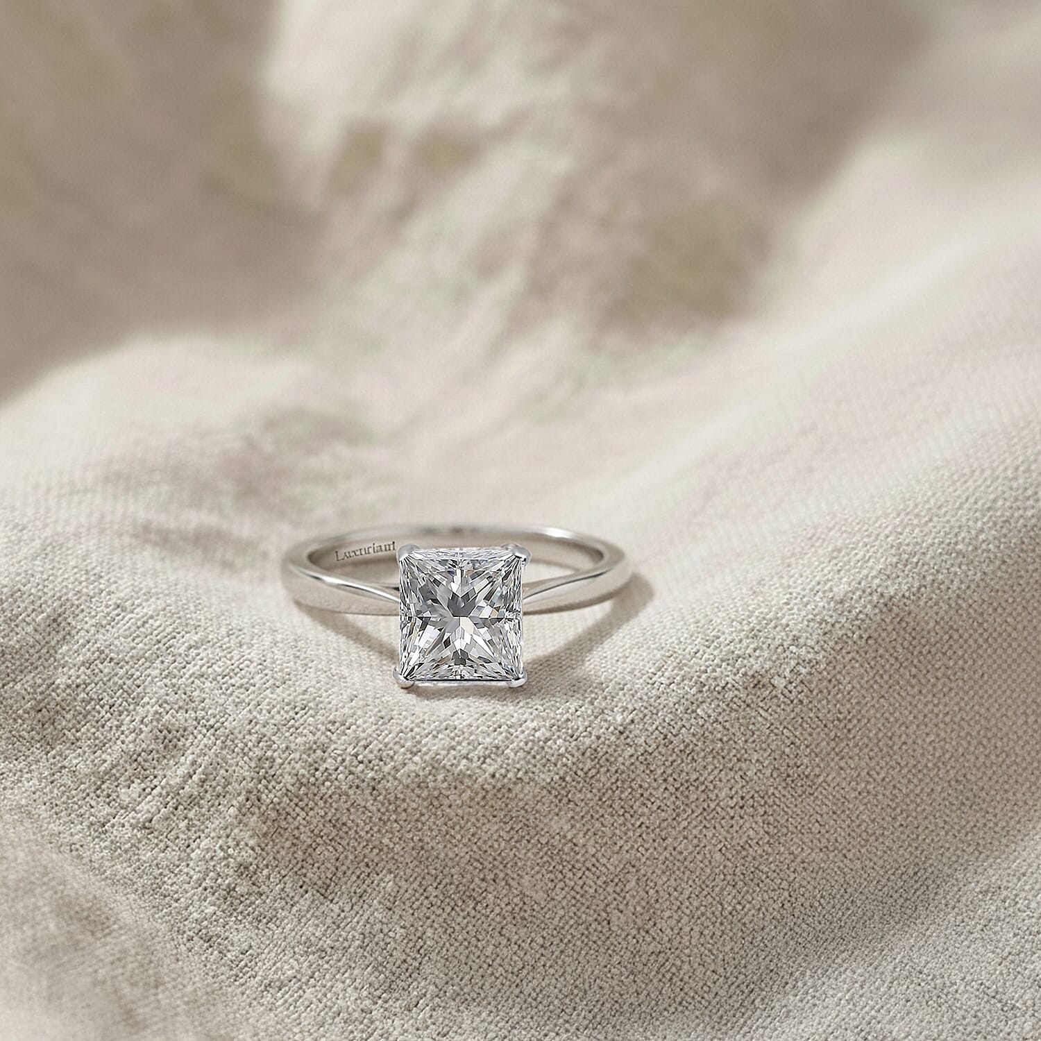 LUXURIANT 5 Carat Lab Grown Diamond Solitaire Ring in 950 Platinum