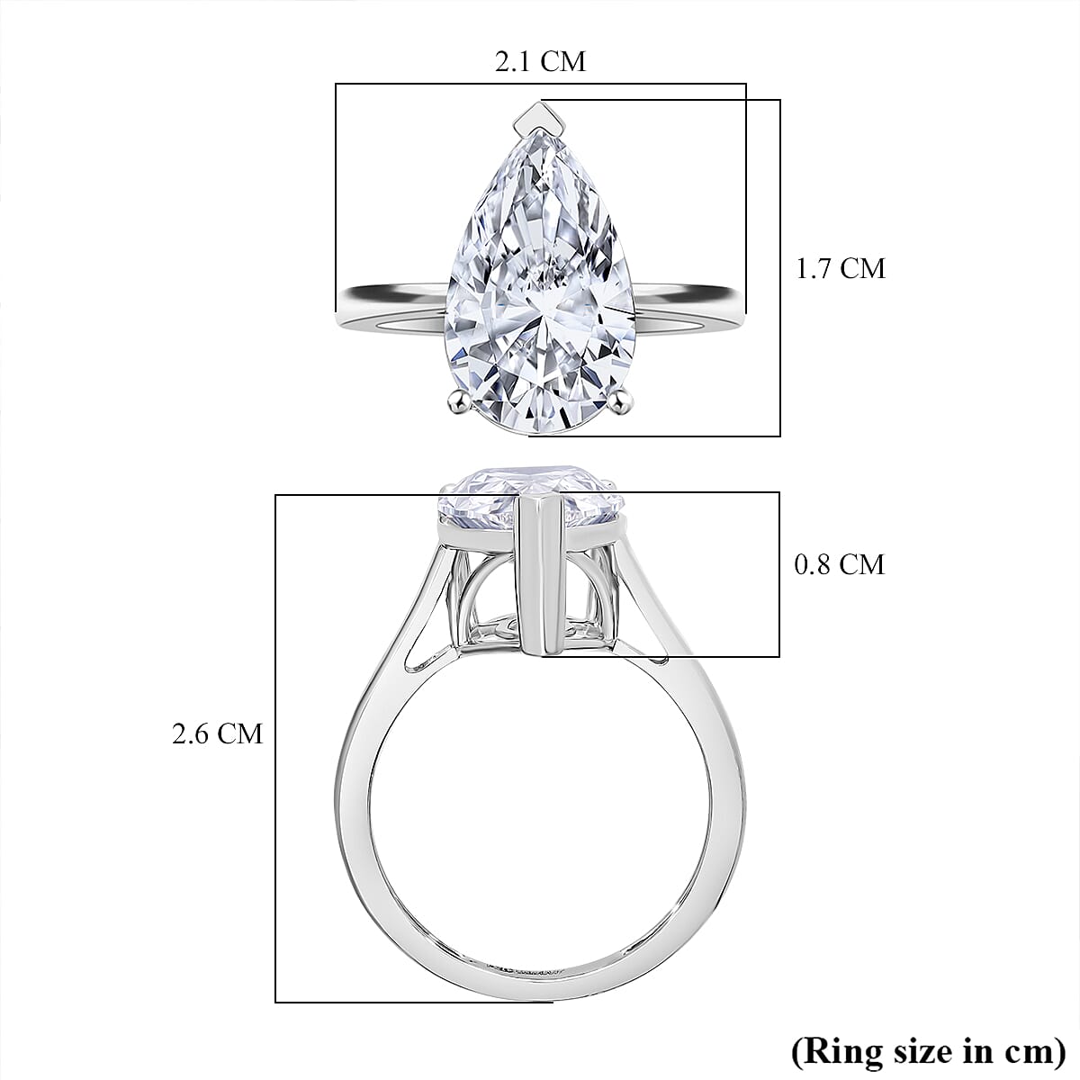 LUXURIANT 5 Carat Lab Grown Diamond Solitaire Ring in 950 Platinum