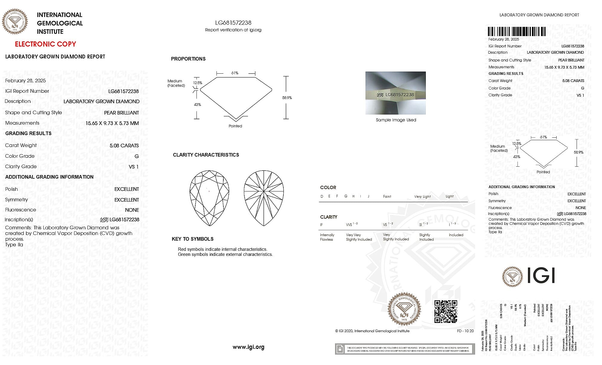 LUXURIANT 5 Carat Lab Grown Diamond Solitaire Ring in 950 Platinum