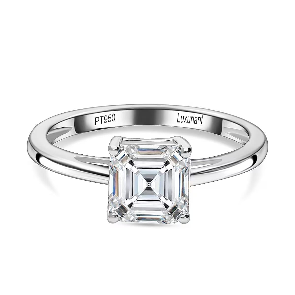 LUXURIANT 5 Carat Lab Grown Diamond Solitaire Ring in 950 Platinum