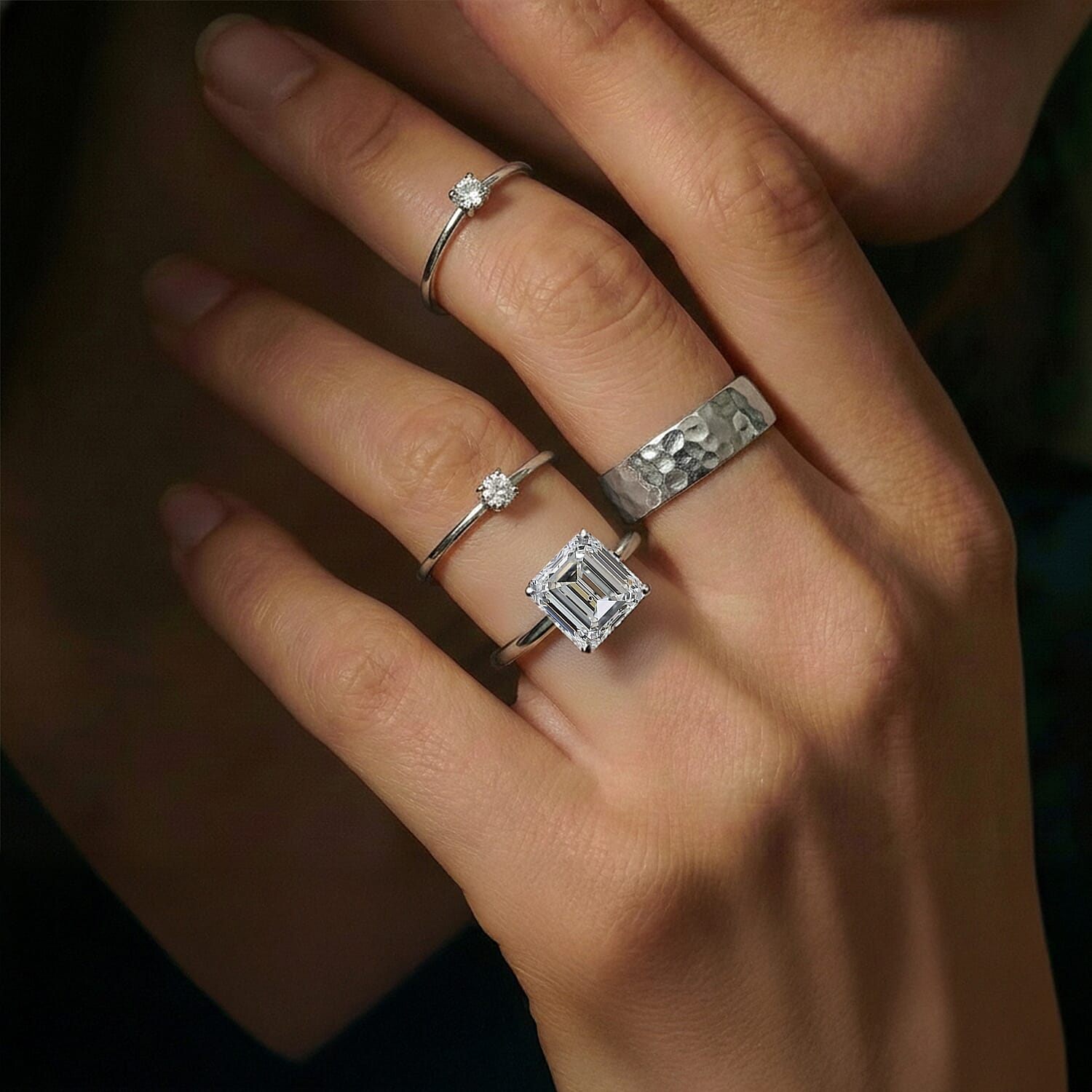 LUXURIANT 5 Carat Lab Grown Diamond Solitaire Ring in 950 Platinum