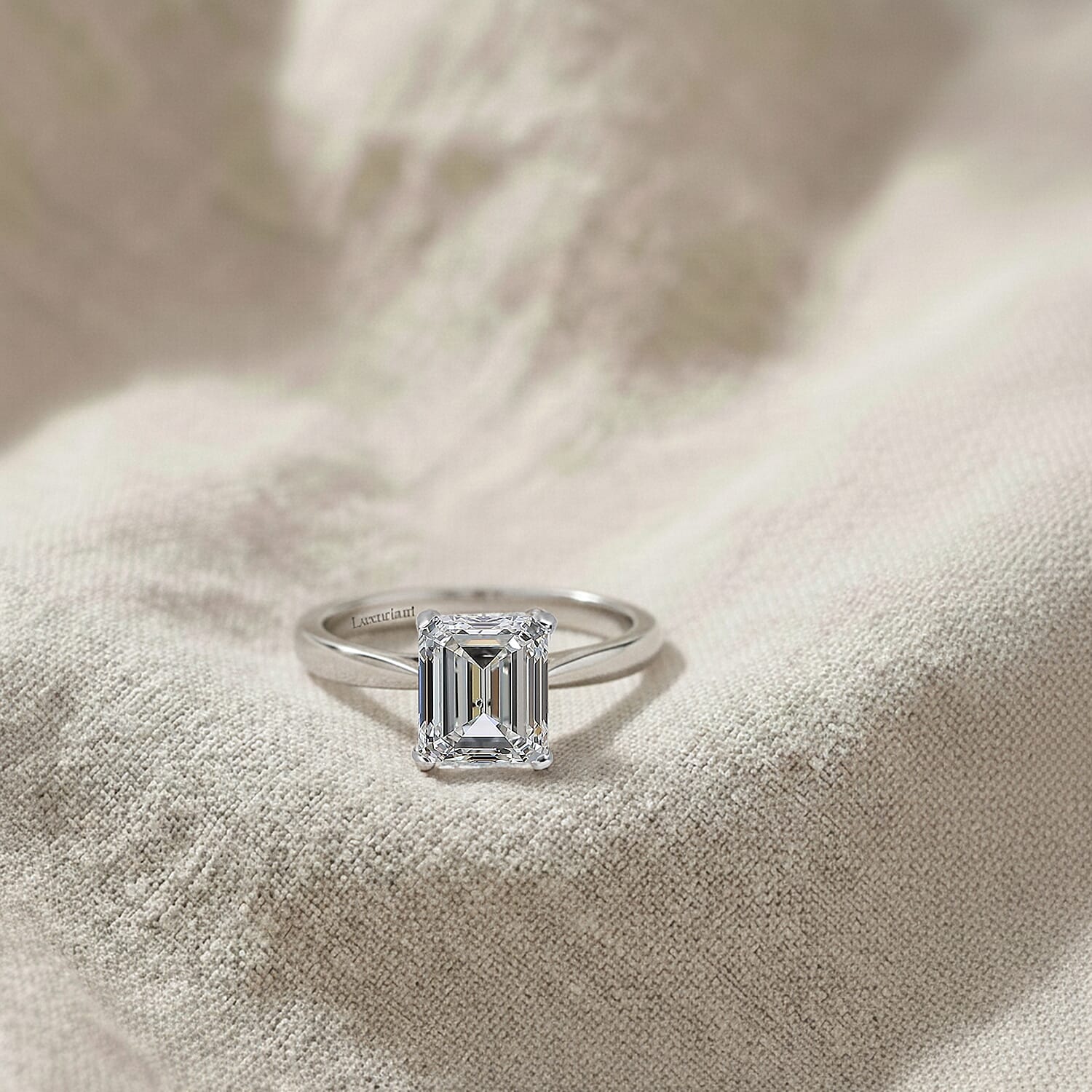 LUXURIANT 5 Carat Lab Grown Diamond Solitaire Ring in 950 Platinum