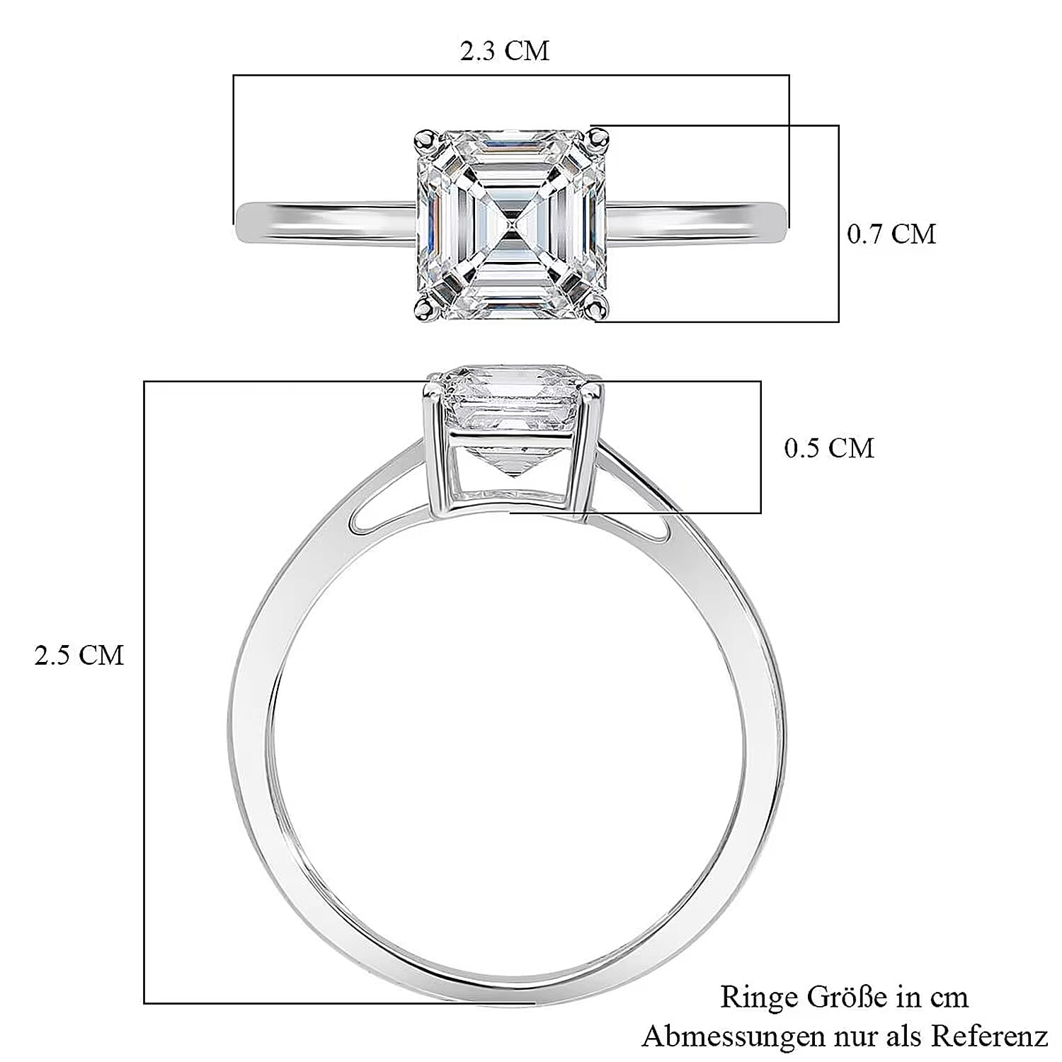 LUXURIANT 3 Carat Lab Grown Diamond Solitaire Ring in 950 Platinum