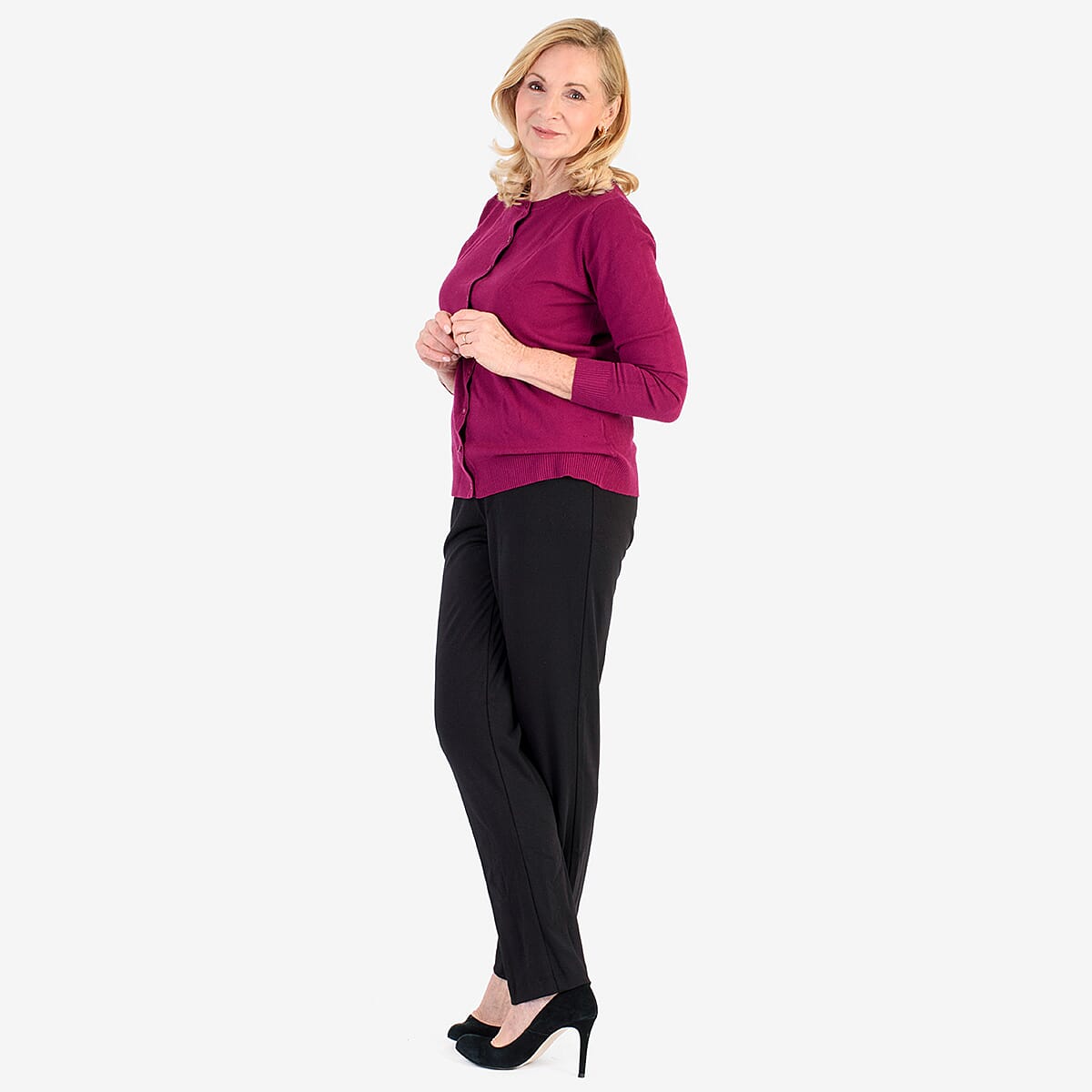 Classic Straight Leg Trousers (Size 22) - Black