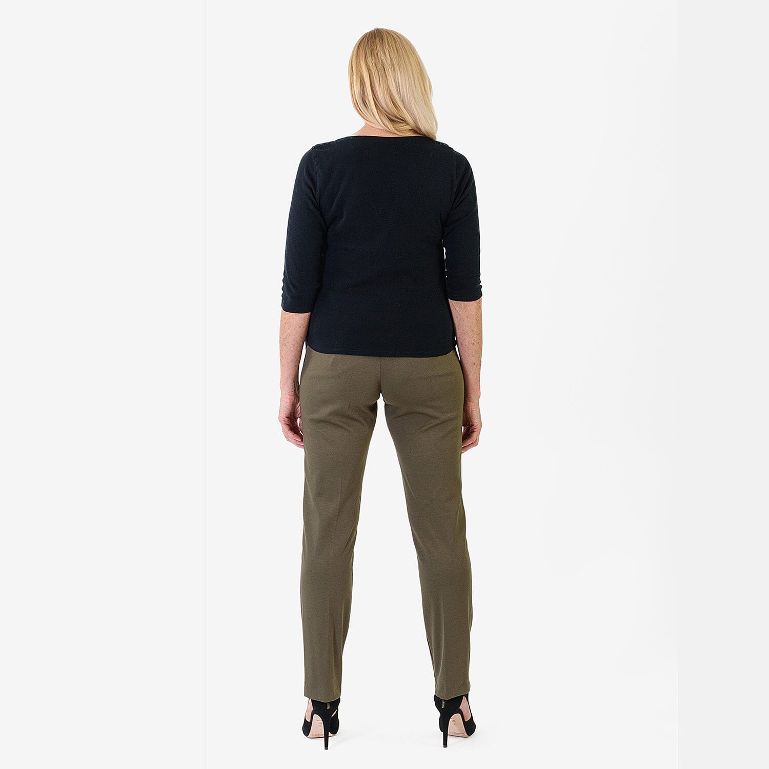 Classic Straight Leg Trousers (Size 8) - Black