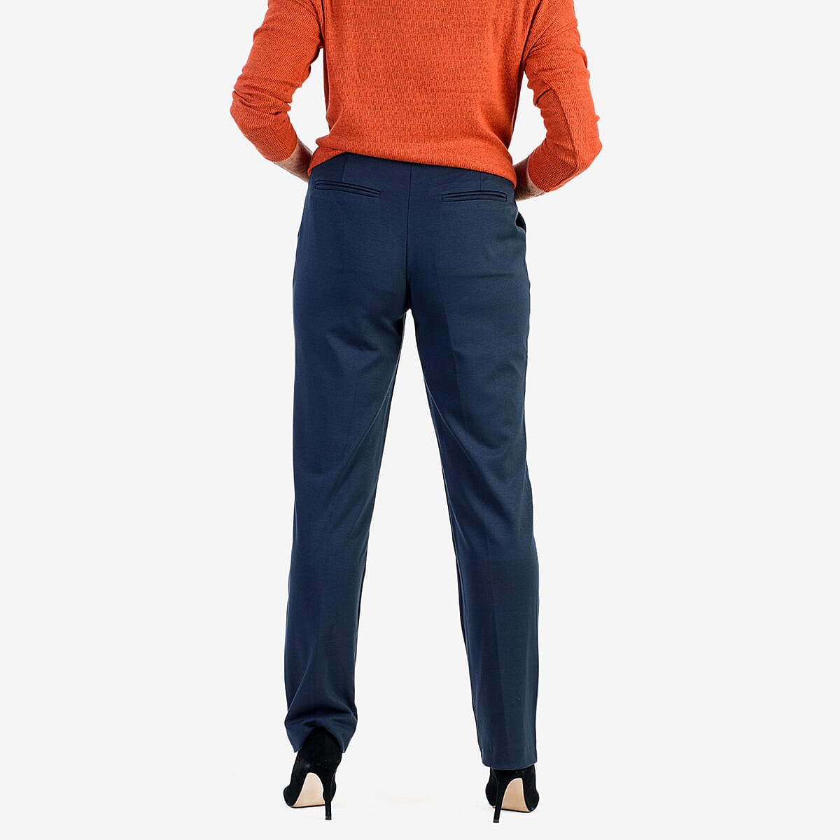 Classic Straight Leg Trousers (Size 18) - Navy