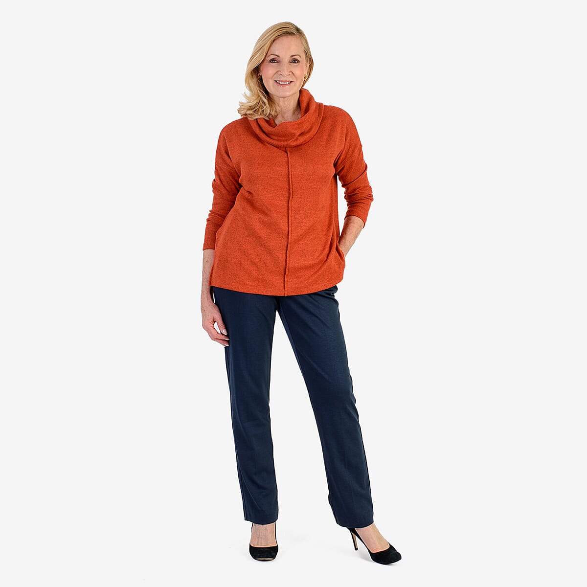 Classic Straight Leg Trousers (Size 20) - Navy