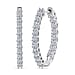 LUXURIANT 2 Ct. Lab Grown Diamond Inside-Out Hoop Earring in Rhodium Overlay Sterling Silver (SI-GH)