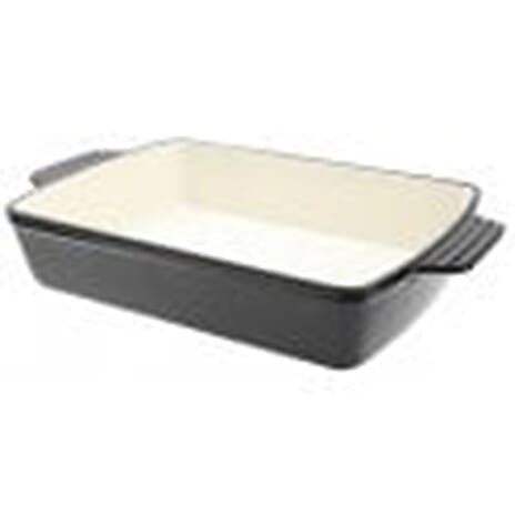 Sunnex Cast Iron Rectangular Oven Dish without Lid (21x29 cm) - Black