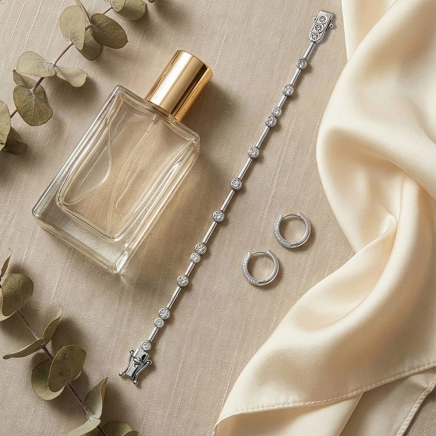 Luxuriant Lab Grown Diamond (SI-GH) Tennis Bracelet (Size 7.5) in Rhodium Overlay Sterling Silver 1.00 Ct