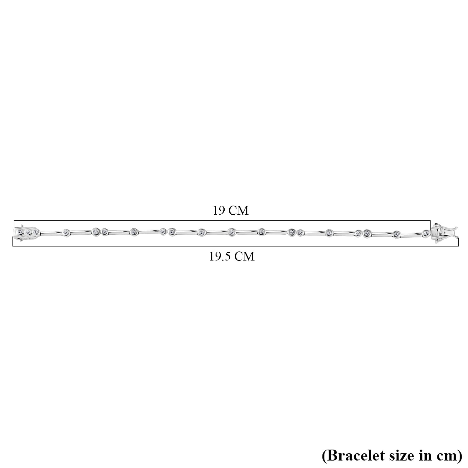 Black Friday Doorbuster Deal - Luxuriant Lab Grown Diamond (SI-GH) Tennis Bracelet (Size 7.5) in Rhodium Overlay Sterling Silver 1.00 Ct, Silver Wt. 9.21 Gms.